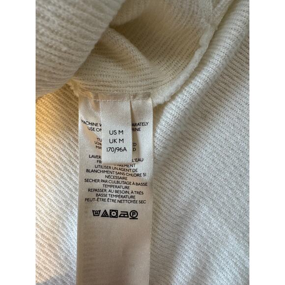 Free People White Thermal We the Free Long Sleeve Top Tee M Ivory Shirt - Picture 8 of 10